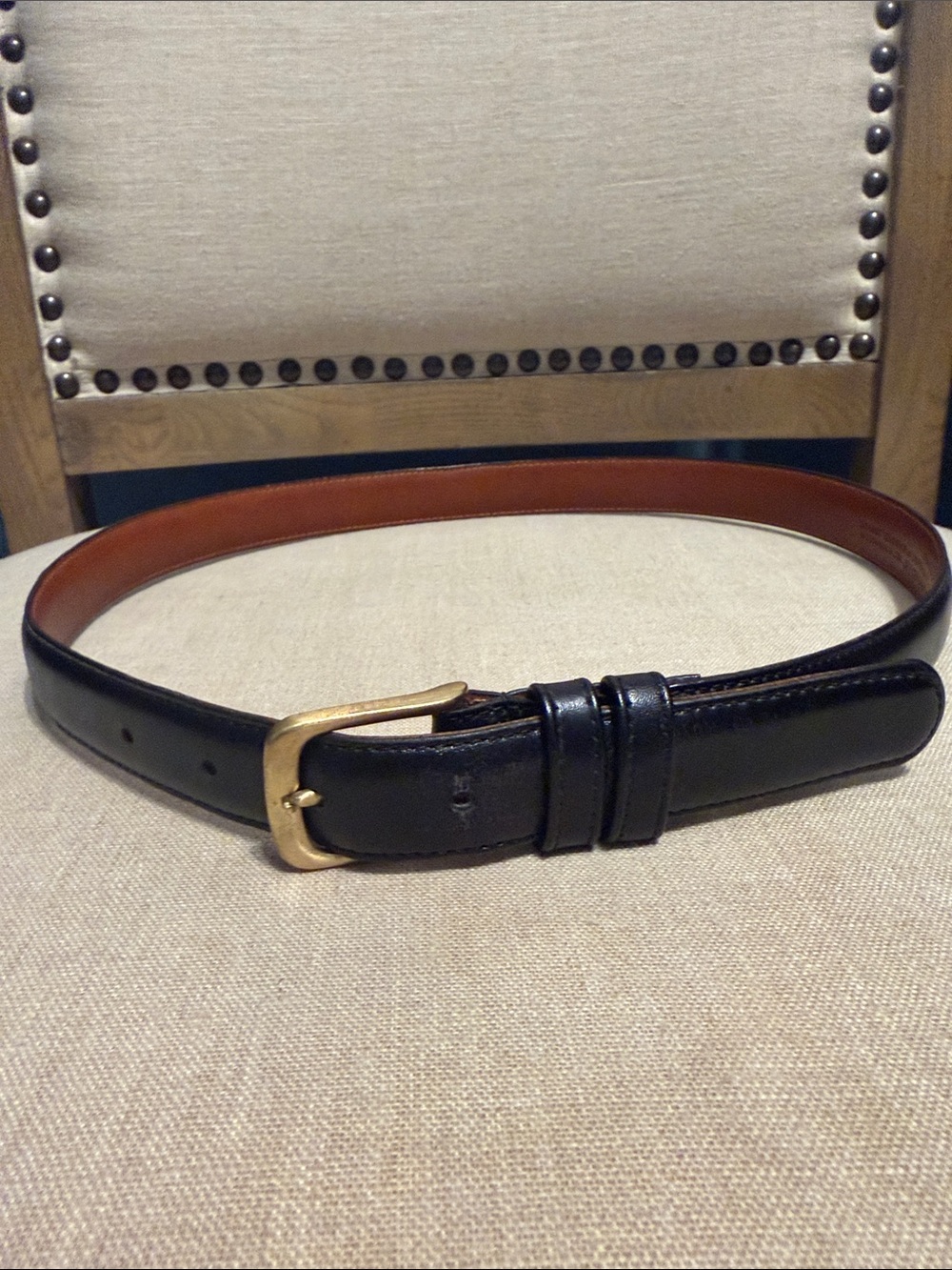 Vintage Coach Men’s Black Leather Belt Size 32